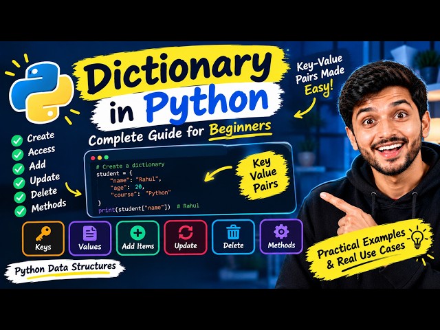 Master Dictionary in Python 🔥 | Complete Beginner Tutorial