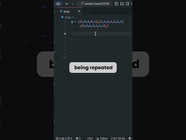 (python trick) iterate 2d list in python 🐍💻 #programming #learnpython