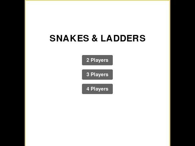 Snakes and Ladders Game Using Pygame