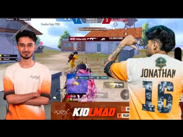 Jonathan's shocking reflexes in wow mode 2v2 with Kio and Harsh Jelly #trendingvideo #jonathangaming