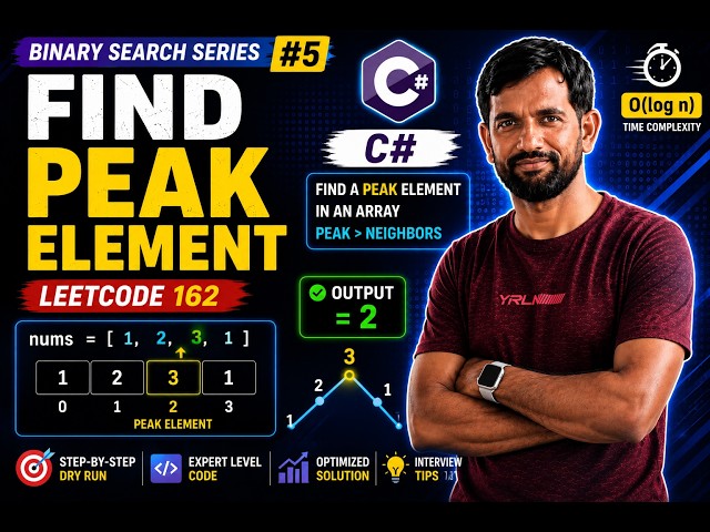 Find Peak Element  C#  Binary Search  LeetCode 162  DSA Interview