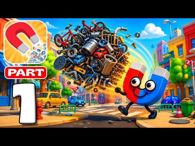 🧲 Magnet Man Part 1 💰 Clean Up Garbage & Earn Cash Fast! (iOS, Android)