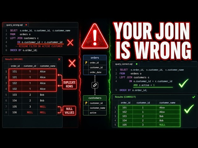 12 SQL JOIN Mistakes That Break Your Results