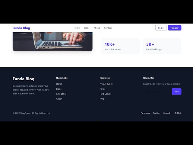 भाग 8 - Vue में ChatGPT और Tailwind CSS का उपयोग करके रिस्पॉन्सिव Navbar, Hero, About Us और Foote...