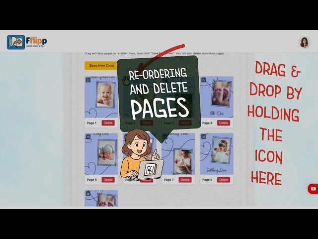 Fflipp Flipbooks! - Tutorial - Re-Ordering & Deleting Pages in Your Fflipp Flipbook (Pro/Business 👤)