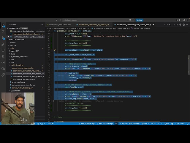 Solving the Multi-Threaded Transaction Problem with a Lock