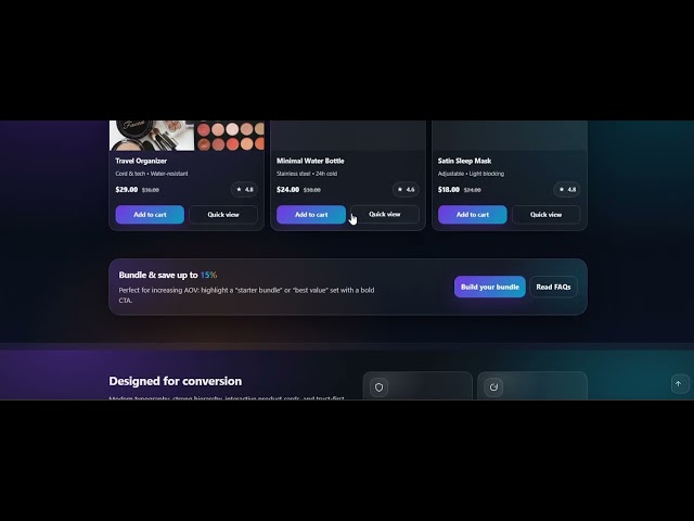 E-Commerce Landing Page 🛍️ | Modern Online Store UI Design | HTML CSS JavaScript 🚀