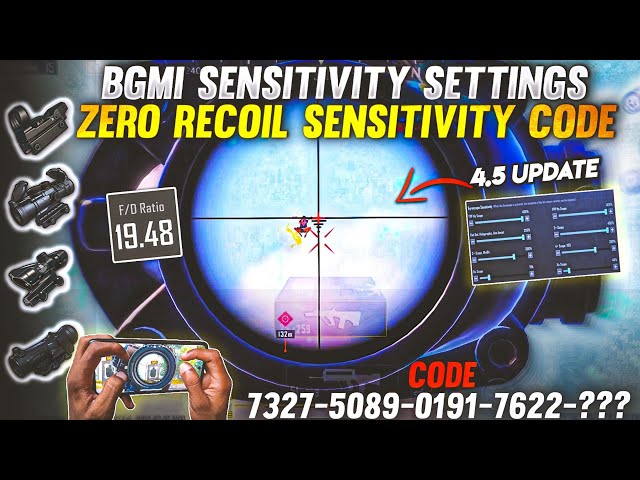 NEW UPDATE 4.5 !!🔥BEST SENSITIVITY CODE+CONTROL SETTINGS BGMI/PUBG MOBILE | BGMI AFTER UPDATE 4.5