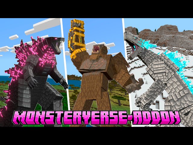 MONSTERVERSE ADDON!! Los Kaijus más PELIGROSOS de MINECRAFT!