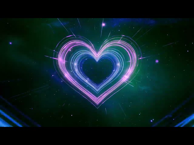 Purple Blue Neon Led Lights Love Heart Tunnel Background Video 💫💜 4K  60P Heart Background 1 HOUR