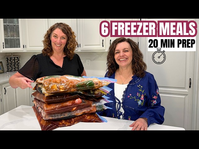 Make 6 Costco Dinners in 20 Minutes | Dump Bag Freezer Meals That Actually Work