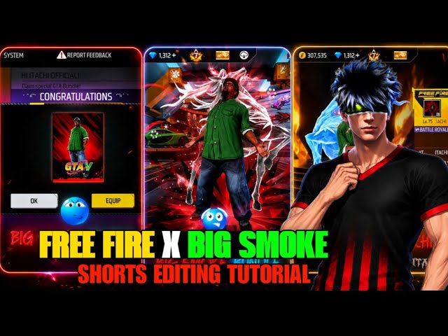 🔥FREEFIRE X BIG SMOKE SHORTS EDITING TUTORIAL 🤯👿 |SHAKIL FF 