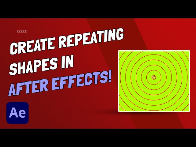 How To Create Repeating Shapes - Adobe After Effects