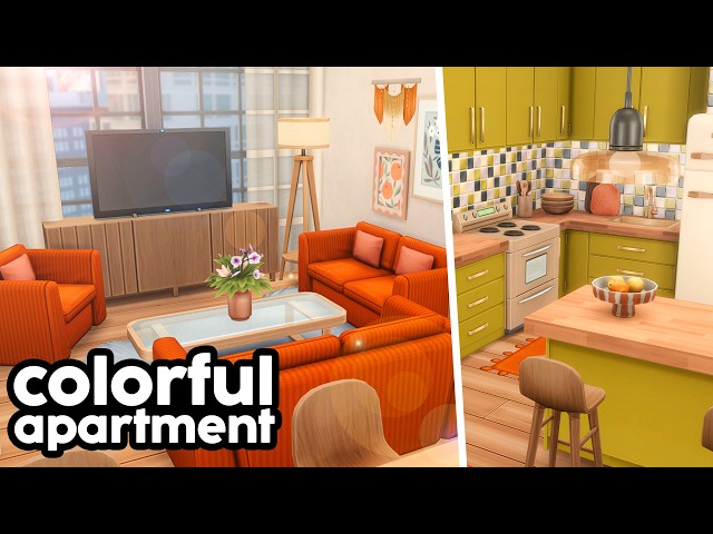 Colorful Apartment // The Sims 4 Speed Build: Apartment Renovation [CC]