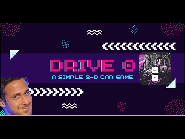 DRIVE-0   2D Car Game (Python + Pygame)