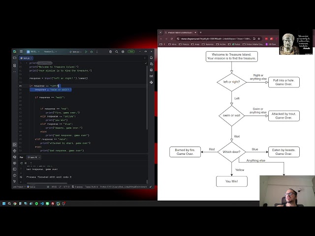 100 days of code | day 3: treasure island
