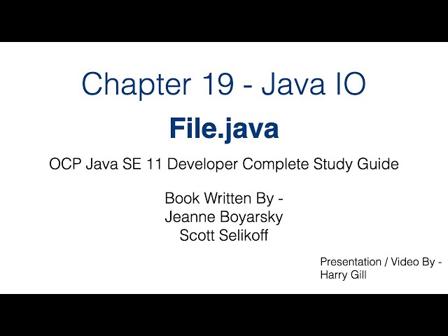 Part 01 - File.java Class - Java IO (Input/Output)