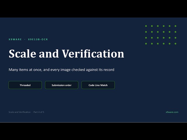 Scale and Verification: Batch MICR Recognition and Code Line Match (4 of 5)