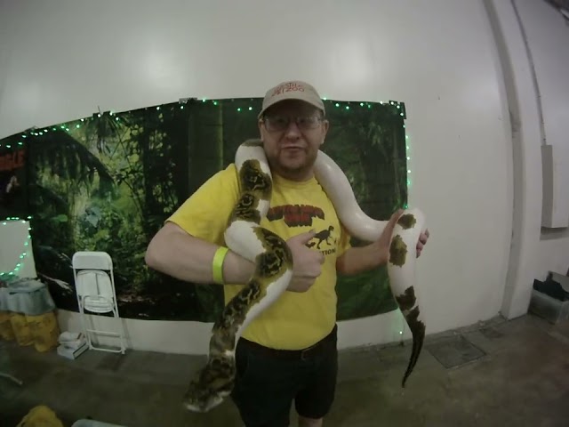 Jaydog Holds A Burmese Python