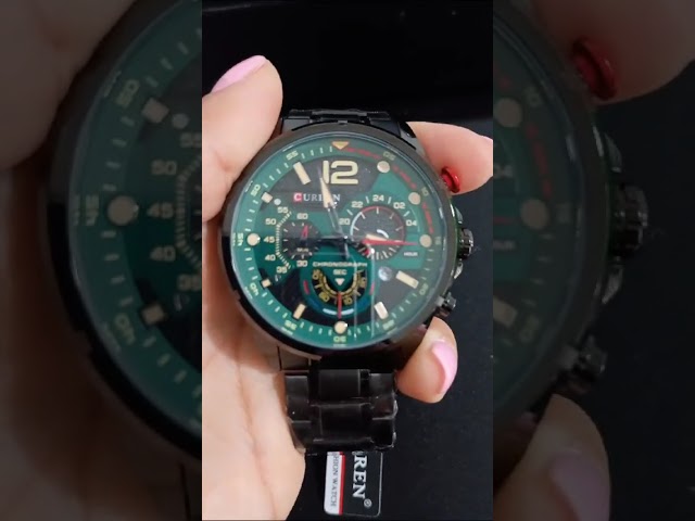 Reloj  Curren 8395 Negro Verde