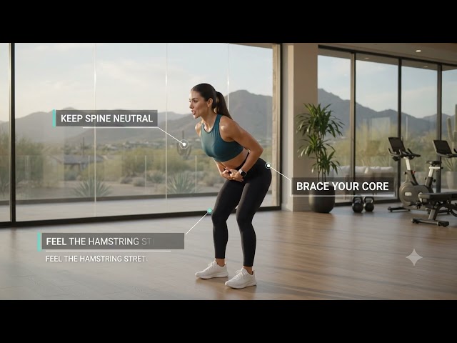 Hip Hinge Drill for Women 🔥 | Learn Perfect Hip Hinge Form & Technique