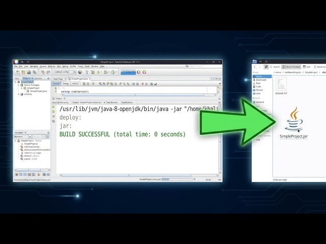 الطريقة الصحيحة لتصدير مشاريع NetBeans (ملف JAR)