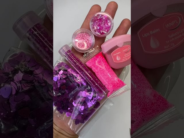 💗 Pink Glitter Slime ✨ ASMR Slime #slime #lonislime#pinkslime #asmr #satisfying #diy #relaxing