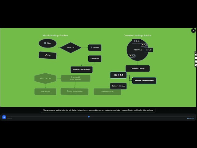 Why does modulo hashing break when servers are added or removed?