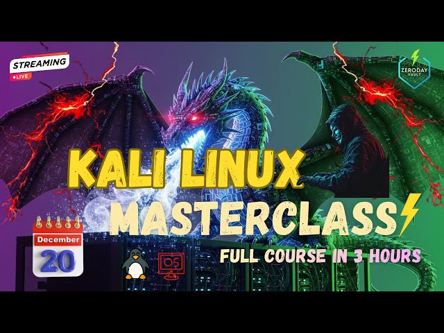 FREE Kali Linux Masterclass 🔥 | Kali Linux Commands, Basics & Ethical Hacking | Live Hindi | 3 Hours