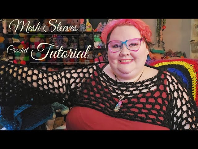 Crochet Mesh Sleeves 🧶 Plus size friendly tutorial!✨️