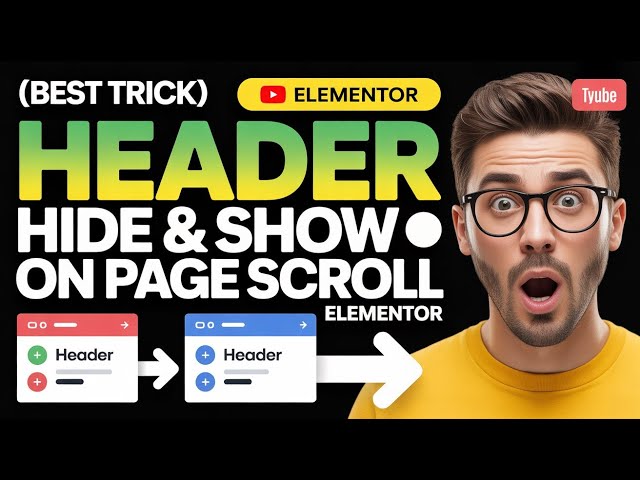 [BEST] Hide & Show HEADER Animation on PAGE SCROLL using ELEMENTOR | Wordpress Elementor Tutorial