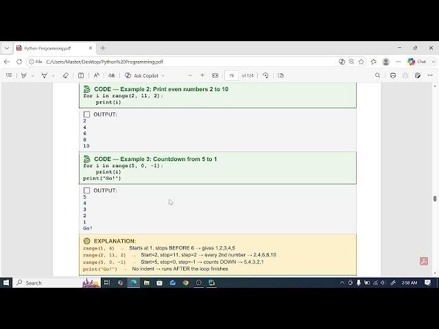 Chapter No 7 Loop in Python