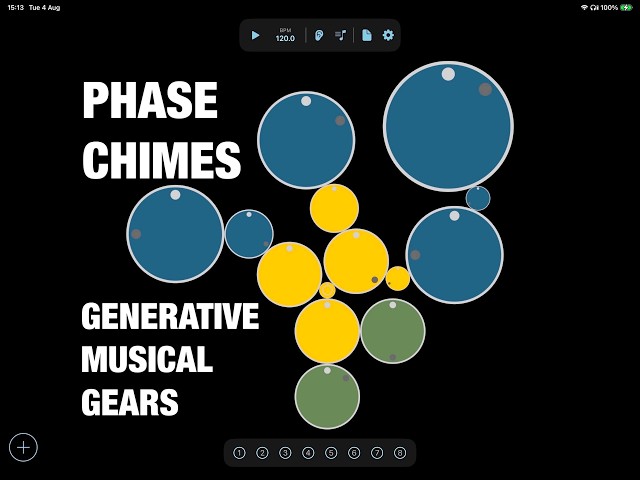 Phase Chimes - Generative Musical Gears - Walkthrough & Demo - iOS