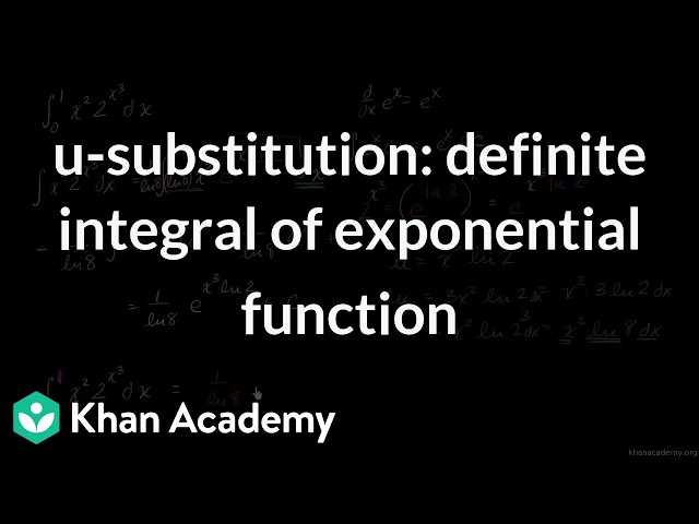 𝘶-substitution: definite integral of exponential function | Math | Khan Academy (IN accent)