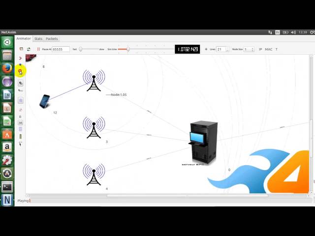 Simulation of 4G LTE Network with ns-3 simulator