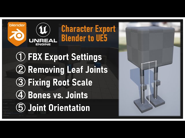[Blender to Unreal Engine 5] Correct FBX Export Settings for Characters