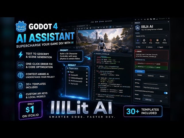 Godot 4 Just Got an AI Assistant 🤖 | Code, Scenes & Errors in Seconds ⚡