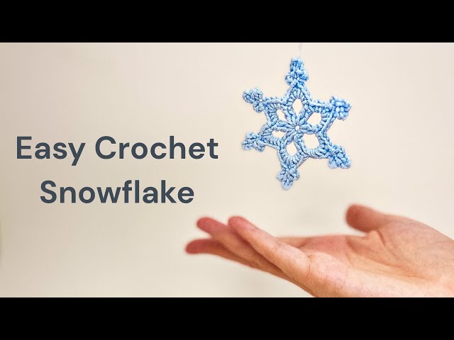 Crochet Snowflake in  7 Minutes ❄️ | Easy Tutorial for Beginners