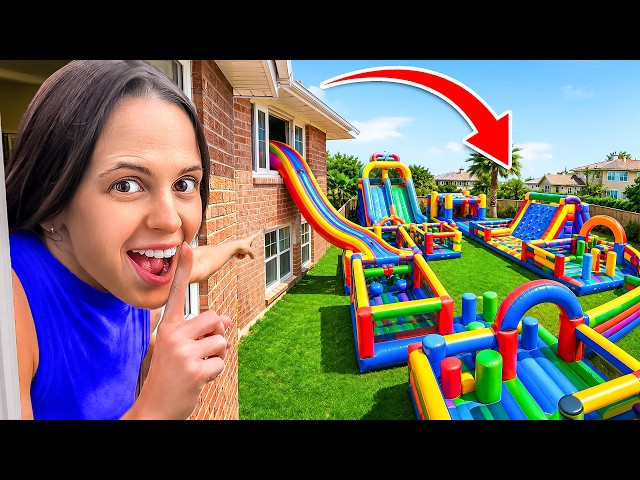I BUILT AN INFLATABLE PARK IN MY HOUSE!!