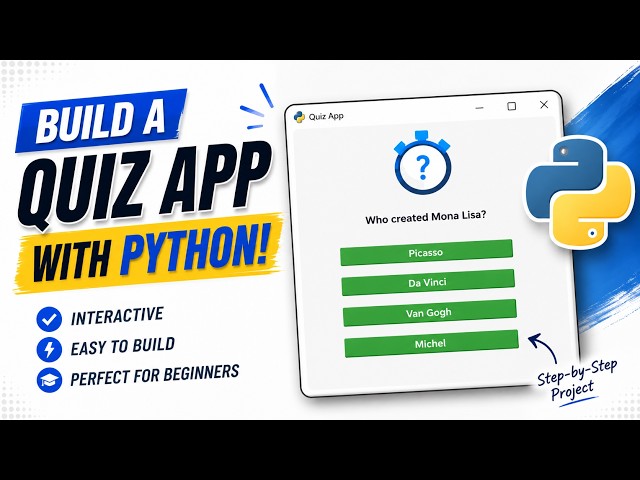 How to Build a Quiz App in Python Using Tkinter and Pandas #python