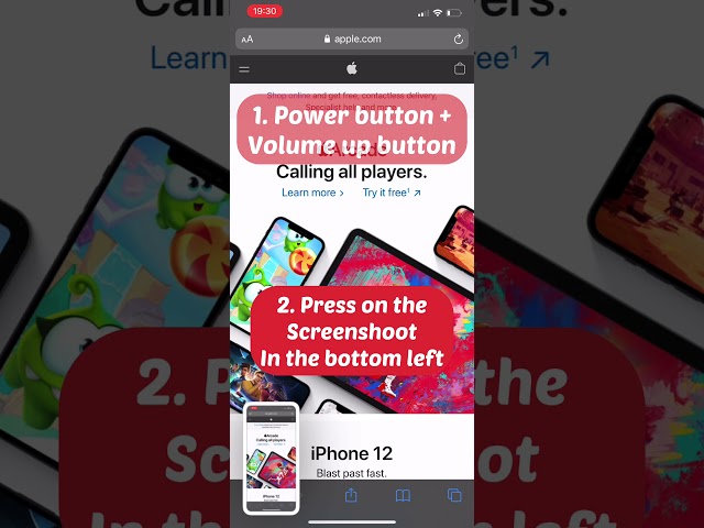 HOW TO TAKE A SCREENSHOT OF A FULL PAGE on iPhone #shorts