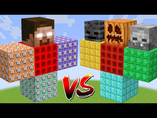 Command Block Herobrine vs All Minecraft Bosses - Minecraft Mob Battle
