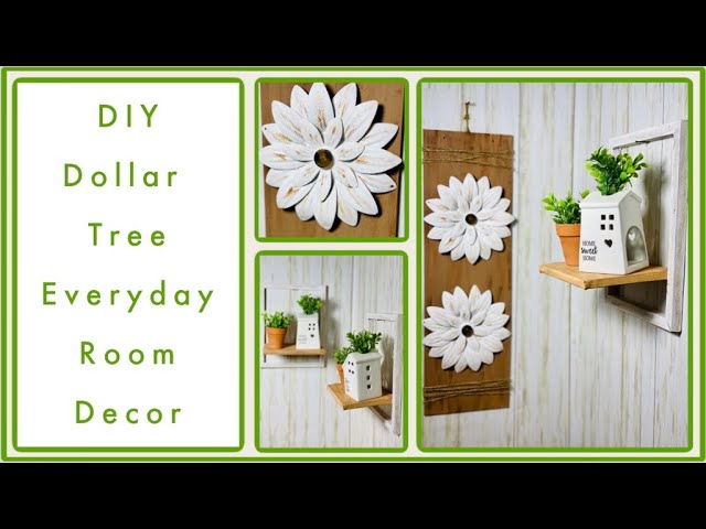 Farmhouse Hanging Shelf & Wall Decor | Dollar Tree DIYs | Rustic Home Decor | Simple Cheap Easy DIYs