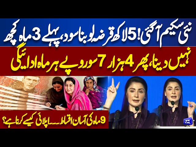 New Interest-Free Loan Scheme! Get Rs. 500,000 with Easy Monthly Installments | Maryam Nawaz