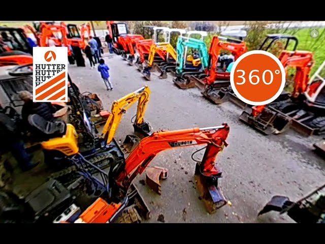 HUTTER Baumaschinen 360° Video - Many second hand digger