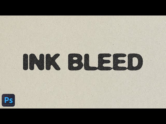 SIMPLE INK BLEED EFFECT TUTORIAL | ADOBE PHOTOSHOP