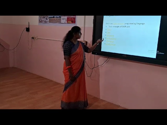 programming in Java lecture by B.Roobasri, Department of Computer Applications