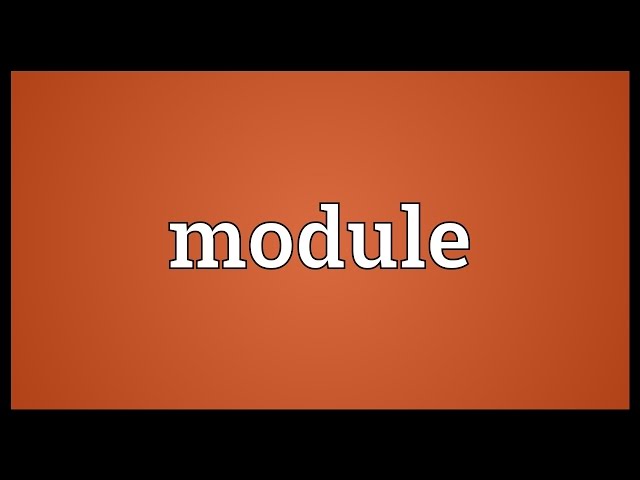 Module Meaning