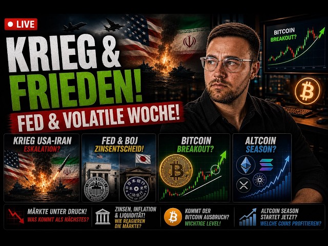 WAR/PEACE! FED & BOJ! 🚨 VOLATILE WEEK AHEAD! BITCOIN BOTTOM?