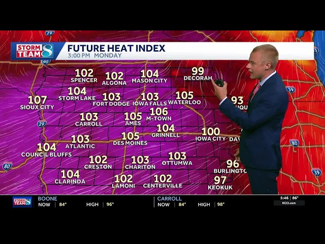 Iowa weather: Monday scorcher leads to stronger storms